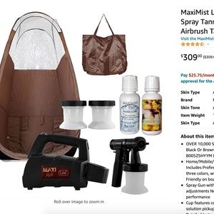 COPY - READ - MaxiMist Lite Plus HVLP Sunless Spray Tanning KIT, Tent Machine A…